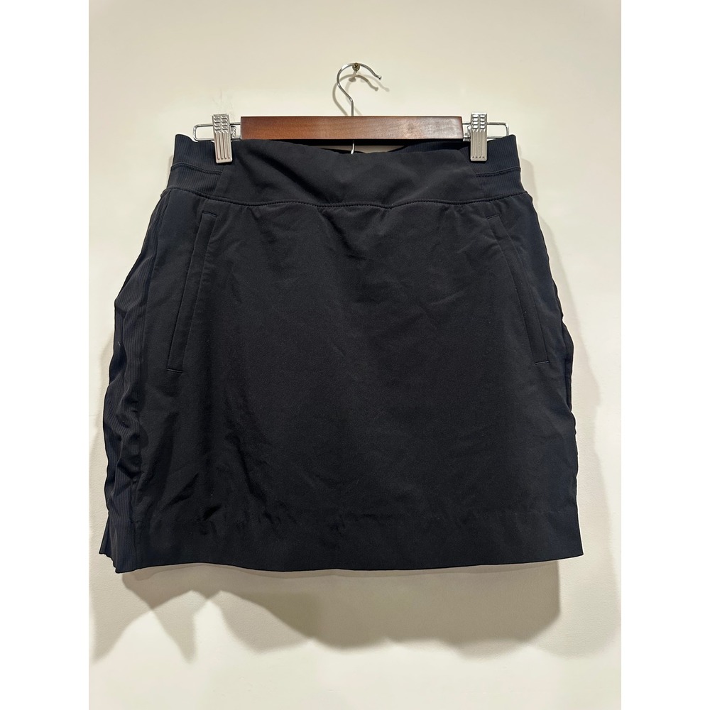 Athleta Black Active Skort with Built-in Mesh Shorts and Pockets Size 6